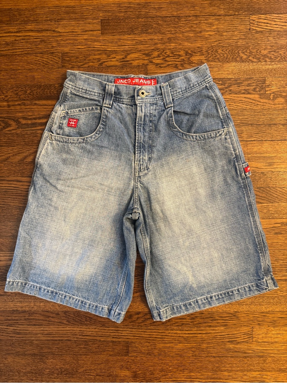 JNCO Light Wash Blue Denim Shorts